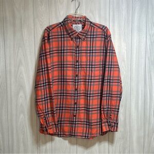 St. John’s Bay Brushed Flannel Long Sleeve Button Down Shirt Size Large